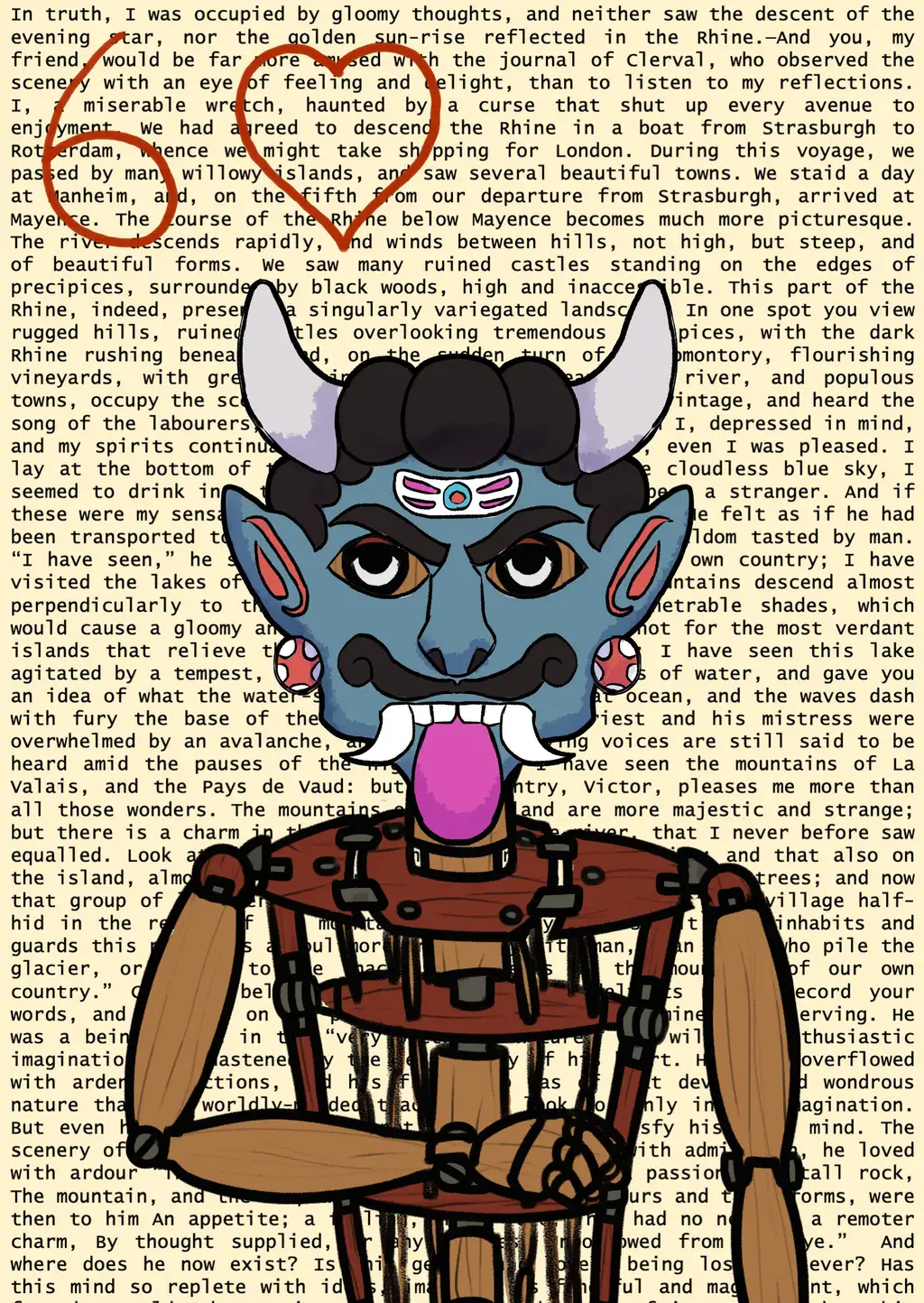 Six of Hearts — Hashmask #16308