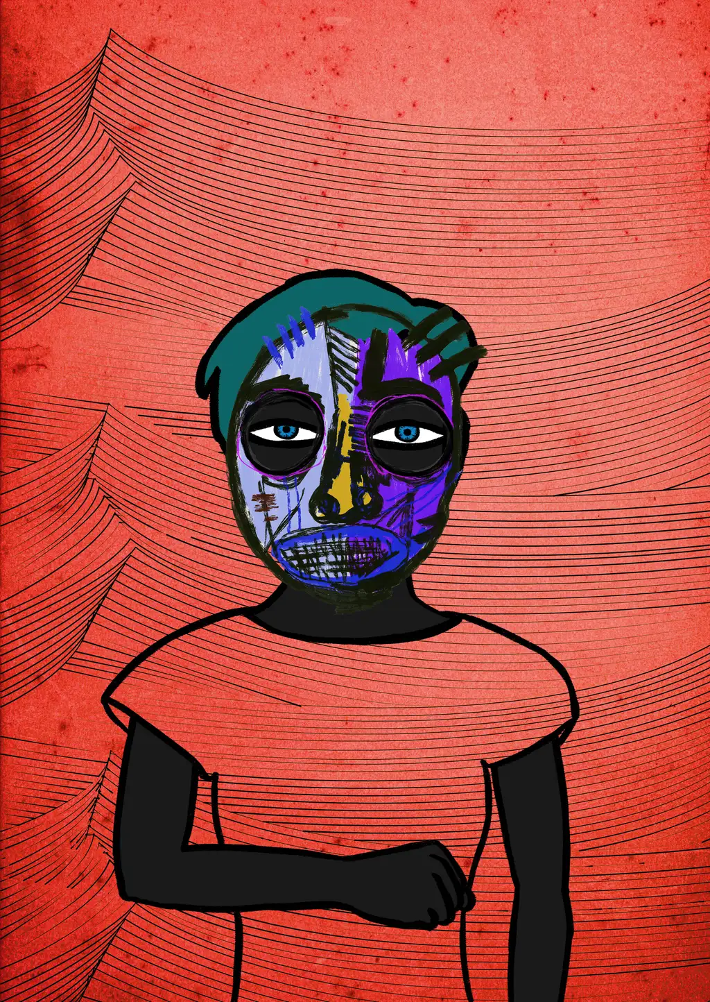 Apes with sunglasses — Hashmask #6006