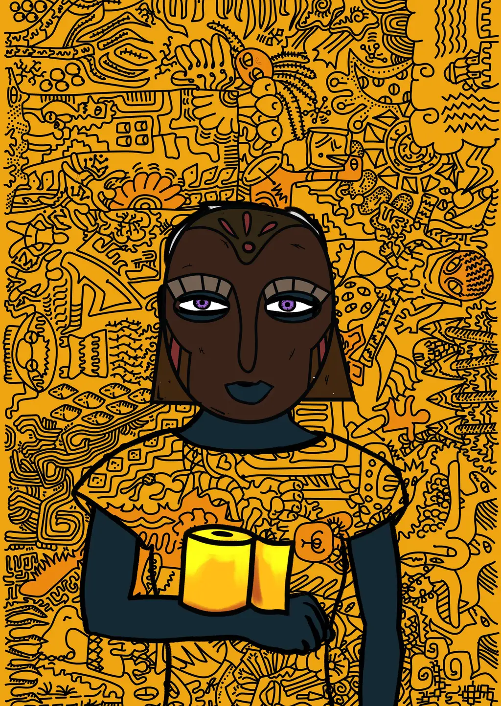 SHE DREAMS IN COLORS — Hashmask #6480