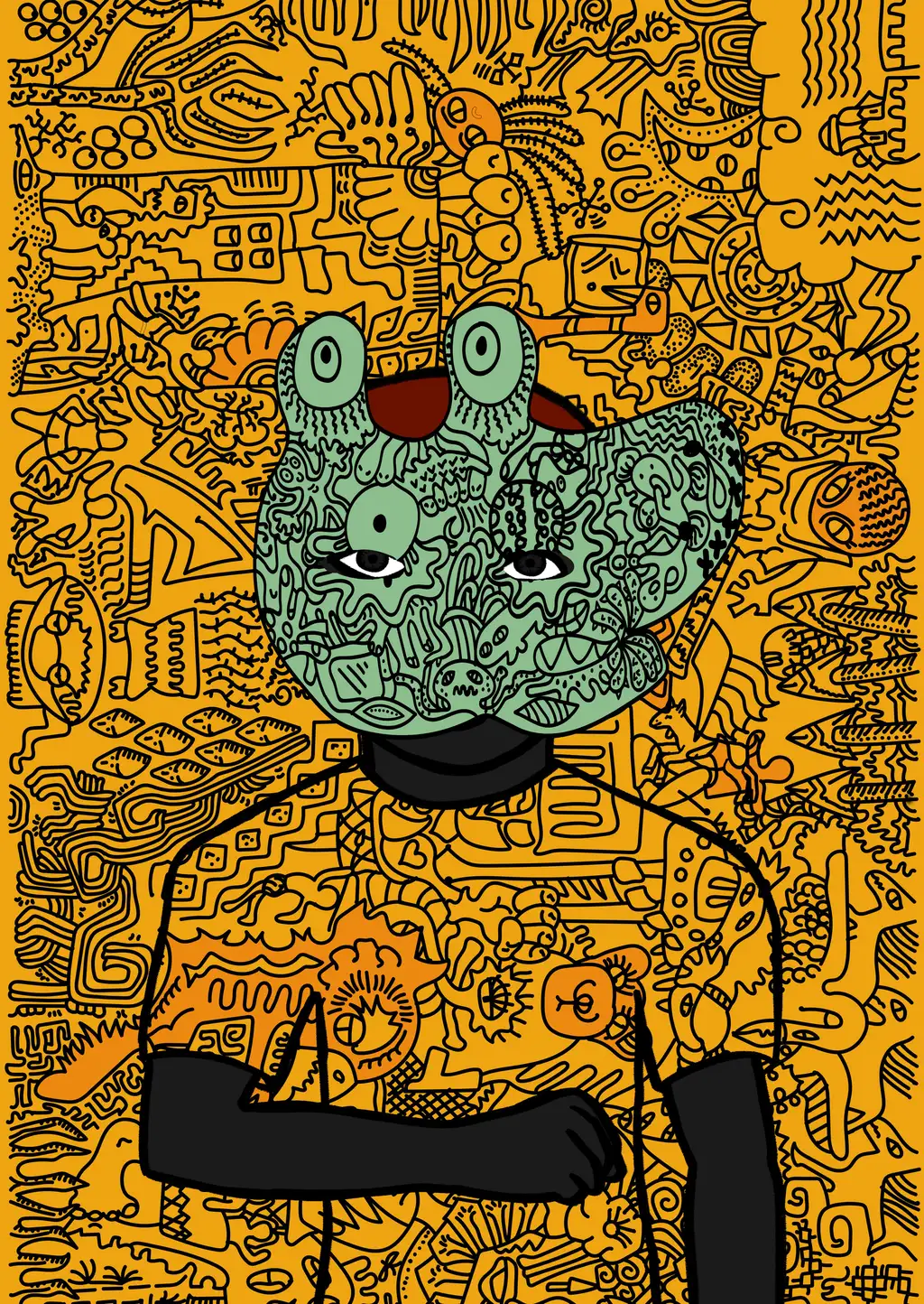 Duality of Human Nature — Hashmask #9411