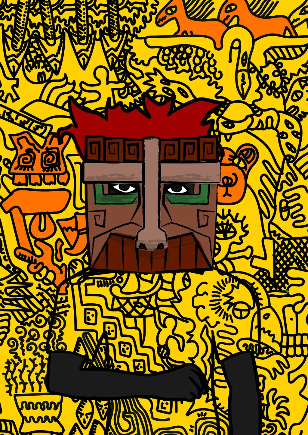 Golden Flame — Hashmask #10145
