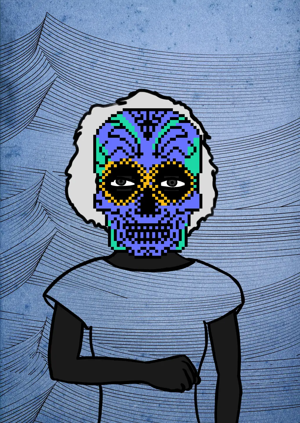 Picassos Blue Pixel — Hashmask #11656