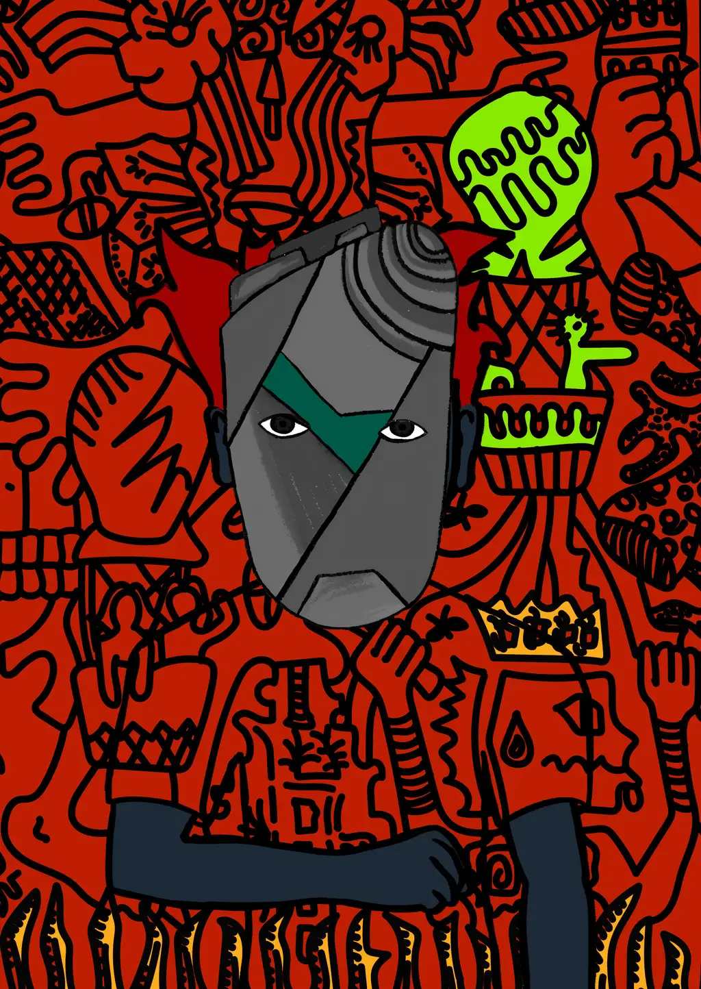 Queen of Spades — Hashmask #6838