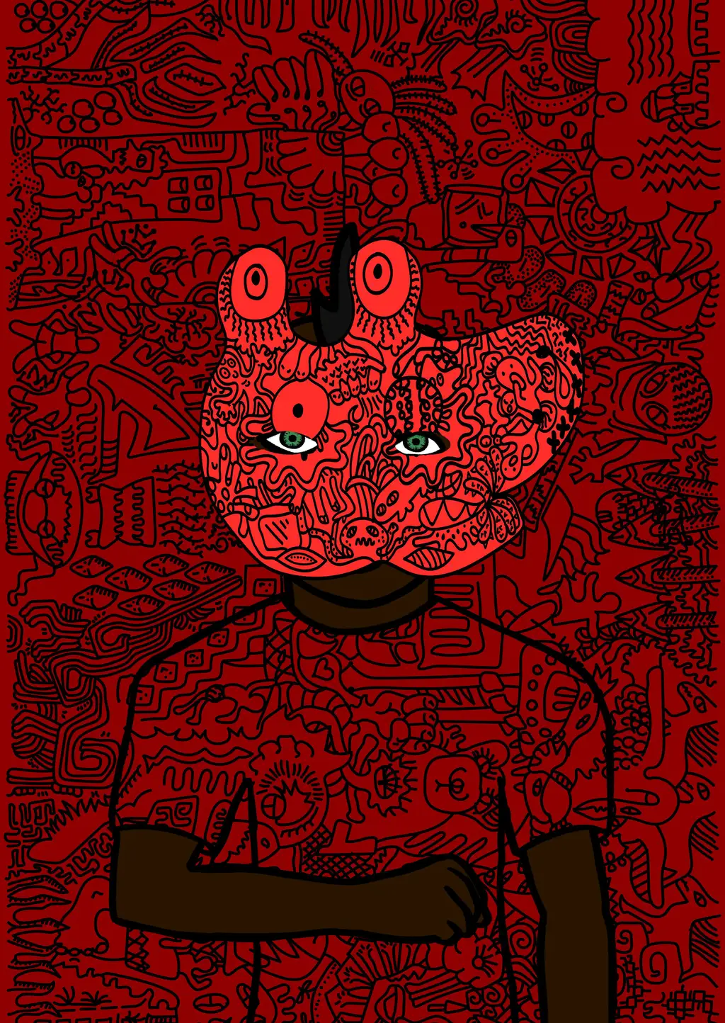 The Man with The Red Face — Hashmask #6839