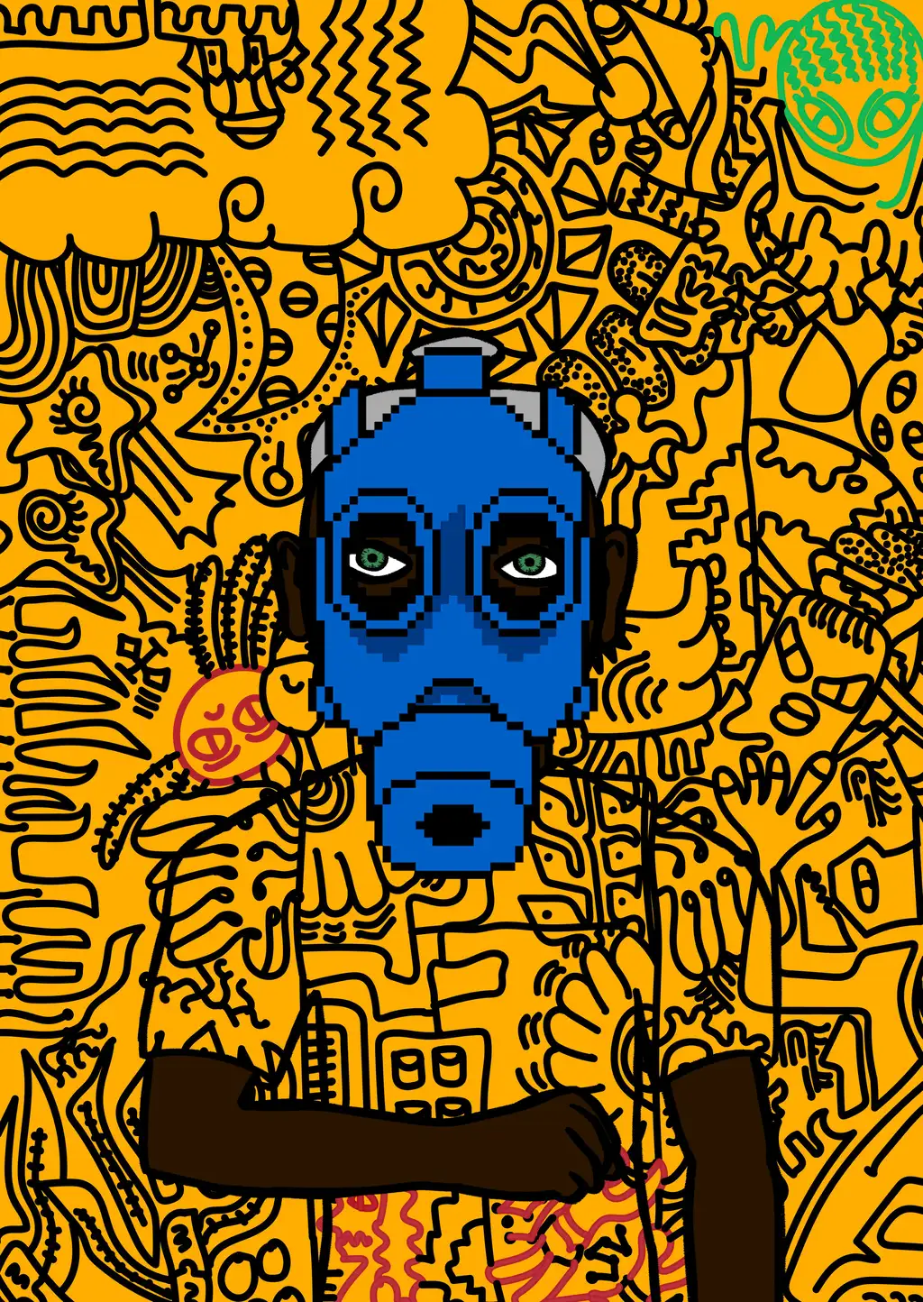 money printer go brrrrr — Hashmask #12272