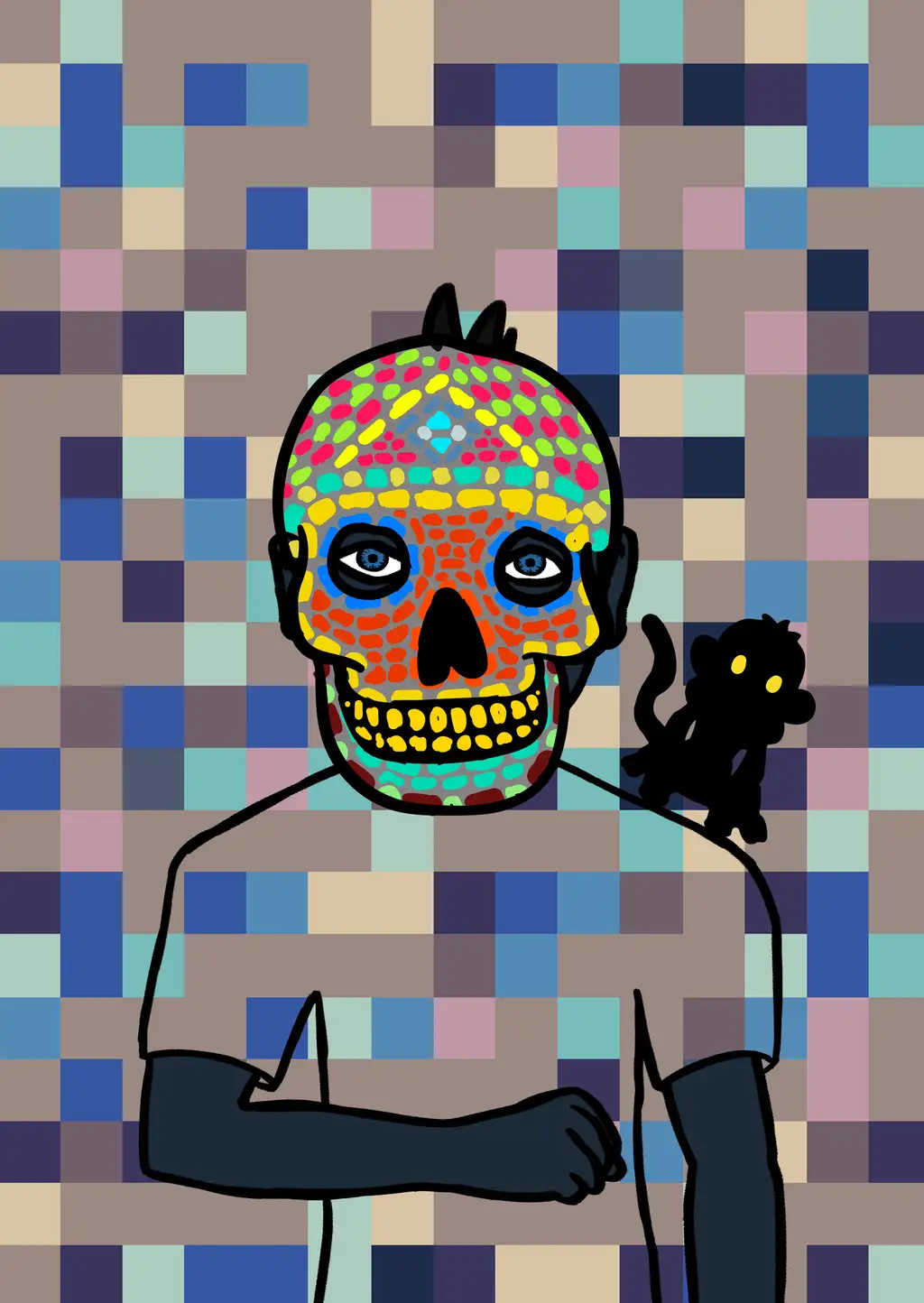 Monk and Monkey — Hashmask #12629