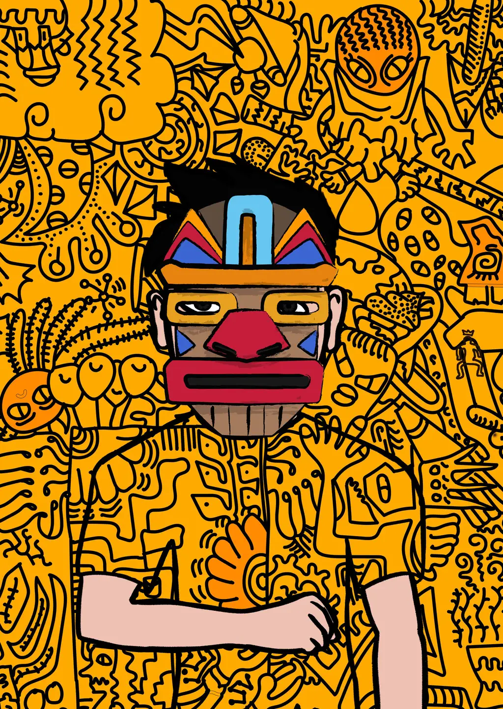 Elon Hawaiian Mask — Hashmask #13806