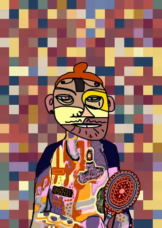 Masuku Bijin — Hashmask #51, Pixel Background