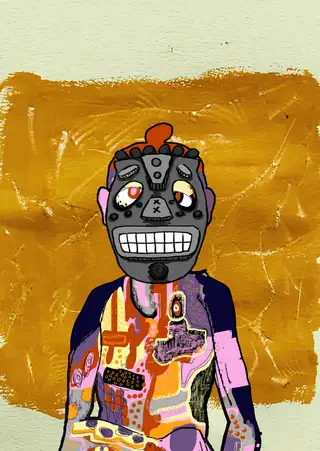 Zulu King — Hashmask #69, Expressionist Background