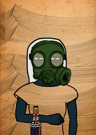 Molotov Cocktail — Hashmask #126, Gas Mask Subtype