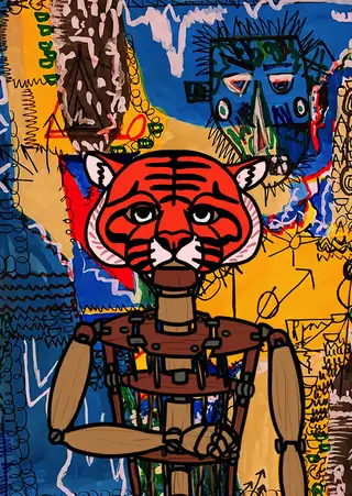 Neofelis nebulosa — Hashmask #7294, Tiger 1 Mask Subtype