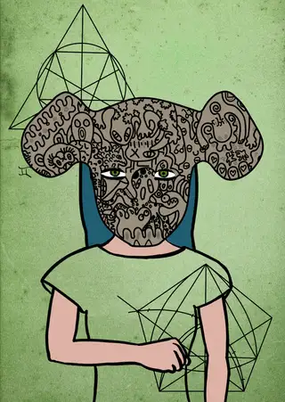 Bella Hadid — Hashmask #591, Symmetrical Mask Subtype