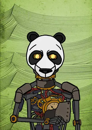Pandroid — Hashmask #691, Panda 2 Mask Subtype