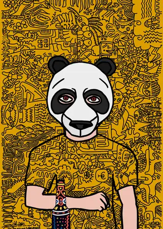 Newton — Hashmask #940, Panda 2 Mask Subtype