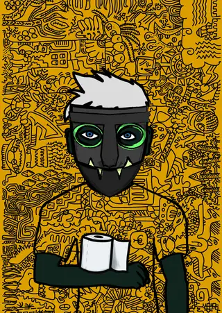 Zoom — Hashmask #1055, Metal Mask Subtype
