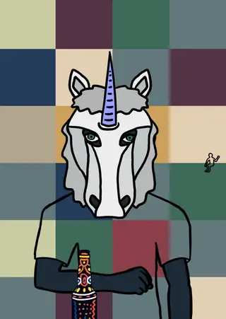 Hashmasks #1250 — Hashmask #1250, Unicorn 1 Mask Subtype