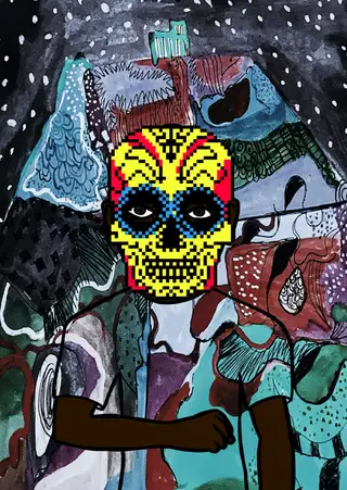 Alexander Supertramp — Hashmask #1466, Skull Mask Subtype