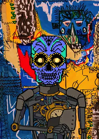 Time Machine AD 2025 — Hashmask #1514, Skull Mask Subtype