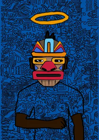 fuck — Hashmask #1740, Doodle Background