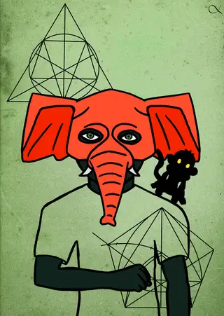 Alpha Elephant — Hashmask #1858, Green Eye Color