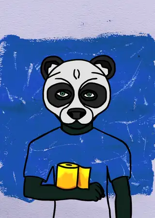 SAMO — Hashmask #2104, Panda 1 Mask Subtype