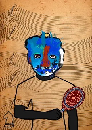 Chess Freak — Hashmask #2405, Waves Background