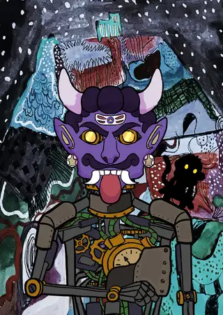 D — Hashmask #2617, Asura Mask Subtype