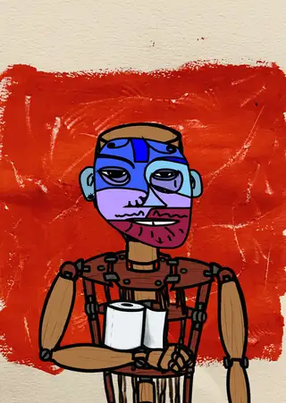 Kennedy — Hashmask #2631, Expressionist Background