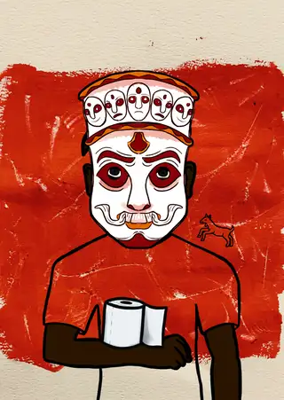 Warren Buffett — Hashmask #2740, Mundamala Mask Subtype