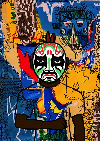 Hamlet — Hashmask #2968, Warrior Mask Subtype