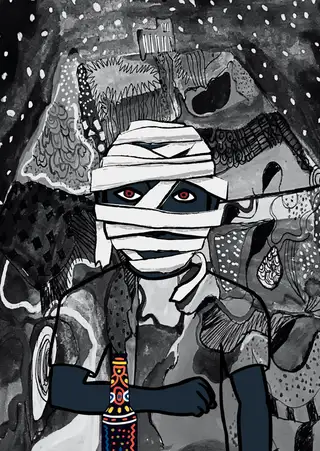 Blue Mummy — Hashmask #3011, Mummy Mask Subtype
