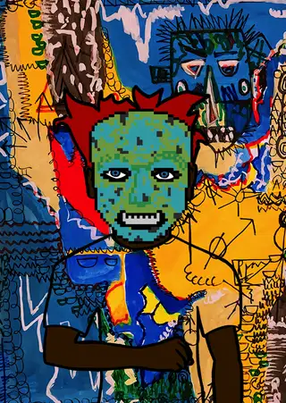 Crypto Zombie — Hashmask #3557, Frankenstein Mask Subtype