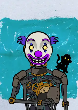 HAHAHA — Hashmask #3721, Clown 2 Mask Subtype