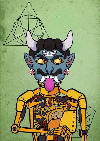 Three Arrows Capital — Hashmask #3736, Asura Mask Subtype