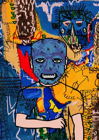 Chocolate — Hashmask #3837, Frankenstein Mask Subtype