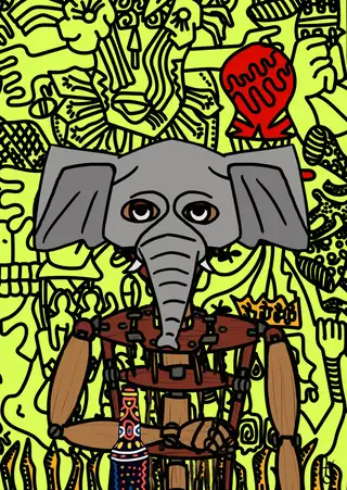 Kandula — Hashmask #7644, Doodle Background