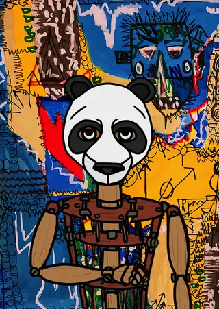 PANDA PUPPET — Hashmask #3871, Panda 2 Mask Subtype