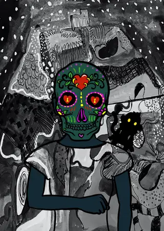 MONKEY LOVE — Hashmask #3900, Enamorado Mask Subtype