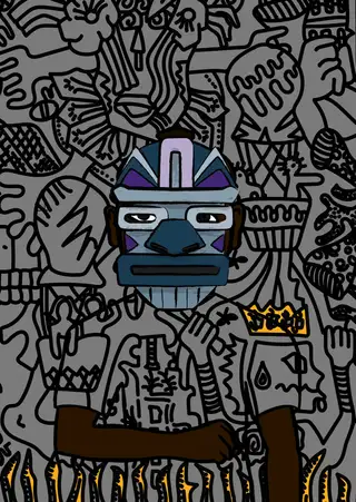 Indonesia — Hashmask #3984, Fire Mask Subtype