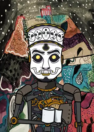 degen spartan — Hashmask #4075, Mundamala Mask Subtype