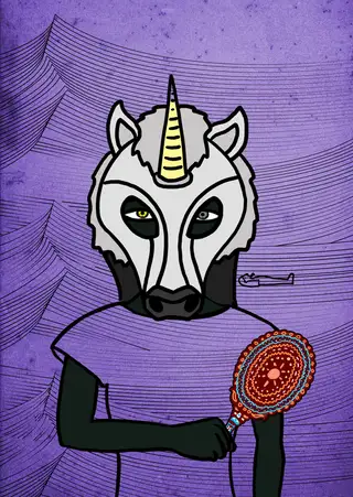 Hashmask #4857 — Hashmask #4857, Unicorn 2 Mask Subtype