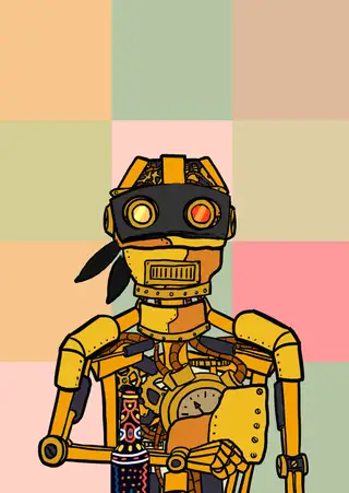 Daneel Olivaw — Hashmask #7747, Basic Mask