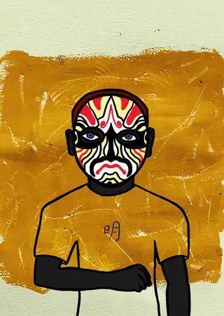 Moonlight — Hashmask #5068, Expressionist Background