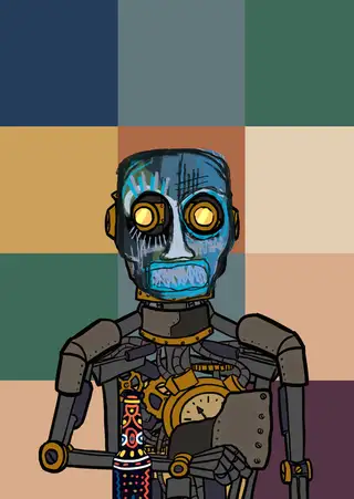 Robostreet — Hashmask #5187, Palimpsest Mask Subtype