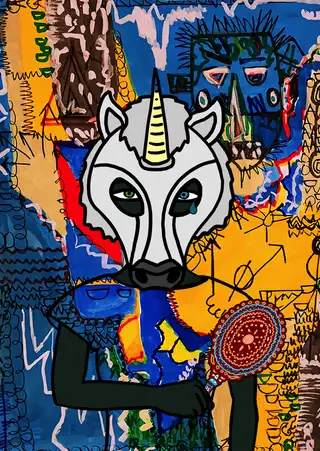 Hashmasks #5675 — Hashmask #5675, Unicorn 2 Mask Subtype