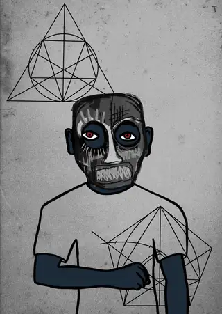 red — Hashmask #5759, Palimpsest Mask Subtype