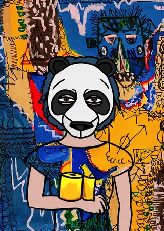 Aureum Chaos — Hashmask #7849, Panda 2 Mask Subtype