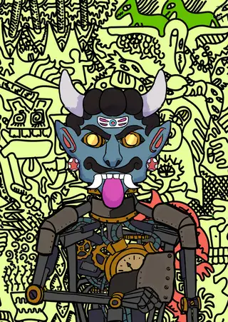 TheCryptoLark — Hashmask #5997, Asura Mask Subtype
