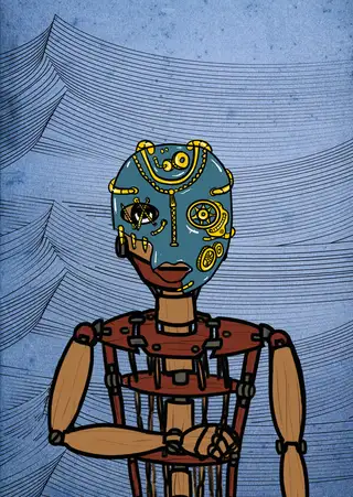 RoboPuppet — Hashmask #6045, Spark Mask Subtype