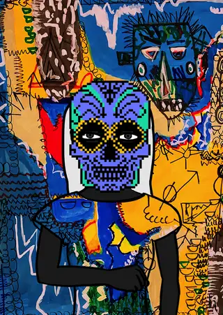 unknown — Hashmask #6133, Skull Mask Subtype